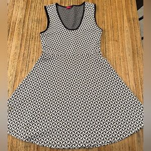 Ava Black and White Striped Dress